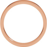 10K Rose Gold 3 mm Flat Comfort Fit Light Band Size 4