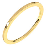 10K Yellow Gold 1 mm Flat Comfort Fit Light Band Size 6.5
