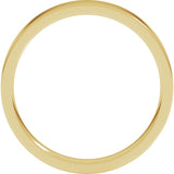 14K Yellow Gold 3 mm Flat Comfort Fit Light Band Size 6