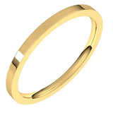 14K Yellow Gold 1.5 mm Flat Comfort Fit Light Band Size 7