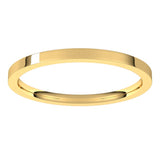 14K Yellow Gold 1.5 mm Lightweight Comfort-Fit Flat Band Size 8