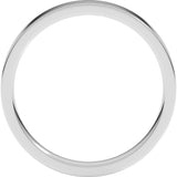 14K White Gold 3 mm Lightweight Comfort-Fit Flat Band Size 8
