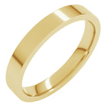 14K Yellow Gold 3 mm Flat Comfort Fit Light Band Size 9.5