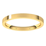 14K Yellow Gold 2 mm Flat Comfort Fit Light Band Size 9