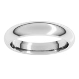 14K White Gold 4 mm Comfort-Fit Half Round Band Size 12