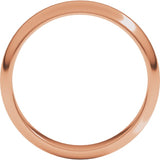 14K Rose Gold 4 mm Half Round Band Size 7