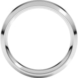Platinum 6 mm Beveled-Edge Comfort-Fit Flat Band Size 10