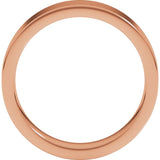 10K Rose Gold 5 mm Comfort-Fit Flat Band Size 16