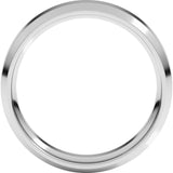 Sterling Silver 5 mm Beveled-Edge Comfort-Fit Flat Band Size 11