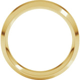 14K Yellow Gold 7 mm Beveled-Edge Comfort-Fit Flat Band Size 10.5