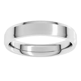 Platinum 4 mm Beveled-Edge Comfort-Fit Flat Band Size 8