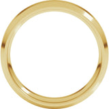 10K Yellow Gold 5 mm Beveled-Edge Comfort-Fit Flat Band Size 9