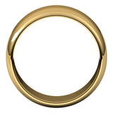 14K Yellow Gold 9 mm Half Round Band Size 9