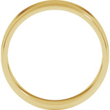 10K Yellow Gold 5 mm Stepped-Edge Flat Band Size 9