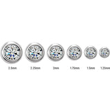 14K Yellow Gold .03 CTW Natural Diamond Micro Bezel-Set Earrings