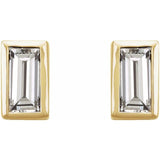 14K Yellow Gold .08 CTW Natural Diamond Bezel-Set Earrings