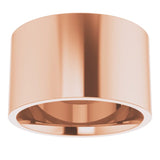 18K Rose Gold 12 mm Lightweight Comfort-Fit Flat Band Size [cv