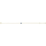 14K Yellow Gold Natural Blue Sapphire 6 1/2-7 1/2" Bracelet