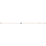 14K Rose Gold Natural Blue Sapphire 6 1/2-7 1/2" Bracelet