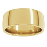 14K Yellow Gold 8 mm Comfort-Fit European-Style Band Size 10