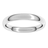 14K White Gold 3 mm Comfort-Fit European-Style Band Size 12