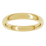 14K Yellow Gold 3 mm Comfort-Fit European-Style Band Size 4.5
