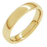 18K Yellow Gold 4 mm Comfort-Fit European-Style Band Size 8.5