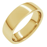 18K Yellow Gold 6 mm Comfort-Fit European-Style Band Size 8.5