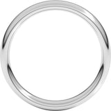 14K White Gold 4 mm Comfort-Fit European-Style Band Size 8