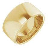 14K Yellow Gold 10 mm Comfort-Fit European-Style Band Size 8