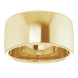 14K Yellow Gold 10 mm Comfort-Fit European-Style Band Size 8