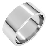 14K White Gold 8 mm Flat Band Size 12