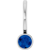 Sterling Silver Natural Blue Sapphire Charm/Pendant