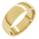 14K Yellow Gold 6 mm Lightweight Comfort-Fit Half Round Band Size 7