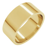 14K Yellow Gold 8 mm Flat Band Size 6.5