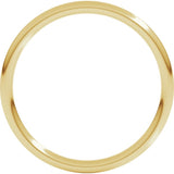 14K Yellow Gold 1.5 mm Comfort-Fit Full Round Band Size 10.5