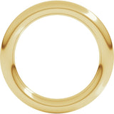 14K Yellow Gold 3 mm Comfort-Fit Full Round Band Size 4