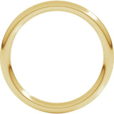 14K Yellow Gold 2 mm Comfort-Fit Full Round Band Size 5.5