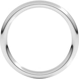 14K White Gold 2 mm Comfort-Fit Full Round Band Size 5.5
