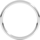14K White Gold 1.5 mm Comfort-Fit Full Round Band Size 5
