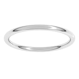 14K White Gold 1.5 mm Comfort-Fit Full Round Band Size 6.5