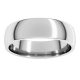 14K White Gold 5.5 mm Lightweight Comfort-Fit Half Round Band Size 9