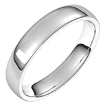 10K White Gold 4.5 mm Comfort-Fit European-Style Band Size 7.5