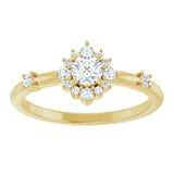 14K Yellow Gold 3/8 CTW Lab-Grown Diamond Halo-Style Ring