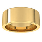 14K Yellow Gold 8 mm Comfort-Fit Flat Band Size 10.5