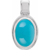 Sterling Silver Natural Turquoise Charm/Pendant