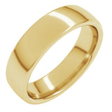 14K Yellow Gold 5.5 mm Comfort-Fit European-Style Band Size 7.5