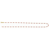 14K Yellow Gold-Filled 1.6 mm Red Enamel Paperclip-Style 18" Chain