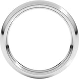 18K White Gold 3.5 mm Comfort-Fit Half Round Band Size 11