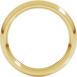 14K Yellow Gold 3.5 mm Comfort-Fit Half Round Band Size 5.5